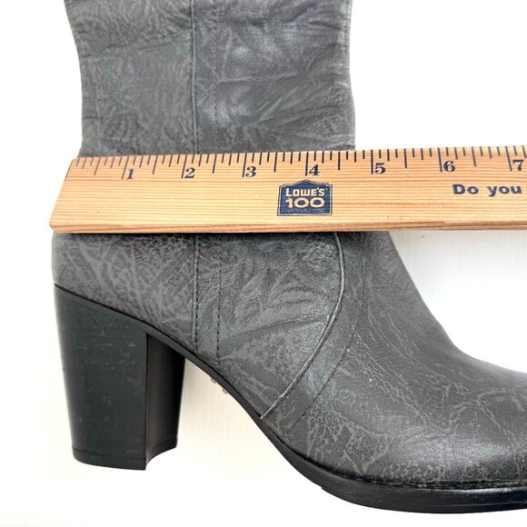 Ugg Ashur 5760 Boots Womens EU 38 US 7 Gray Crinkled Leather Knee High Boho - Picture 15 of 16